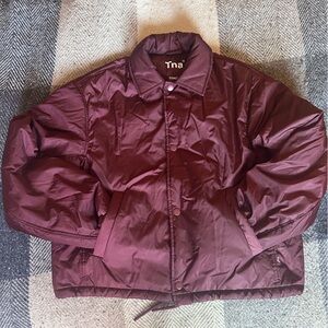 Tna Coaches Jacket in Burgundy
